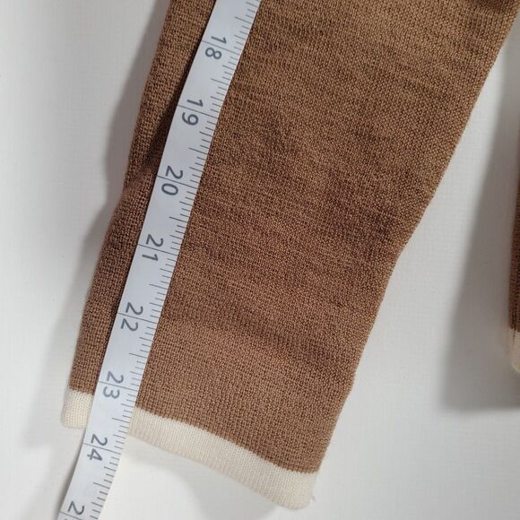 J Crew Women's Sweater Small Brown Merino Wool Long Sleeve Full Zip Classic - Picture 9 of 9